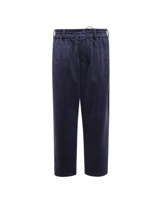 Y-3 Blue Wide Trousers for men