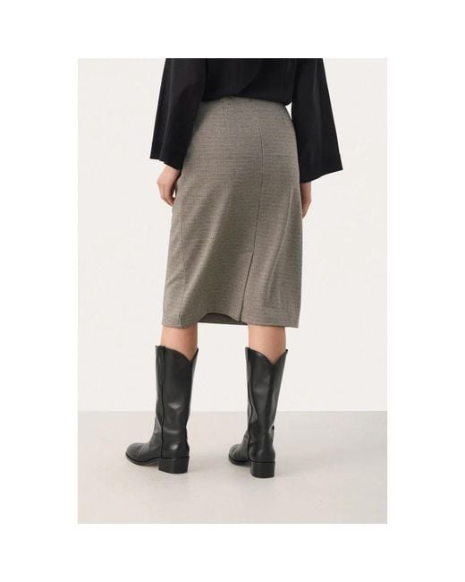 Part Two Gray Midi Skirts
