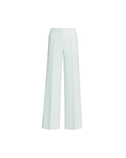 Alberta Ferretti White Wide Trousers