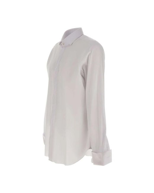 Barba Napoli White Formal Shirts for men