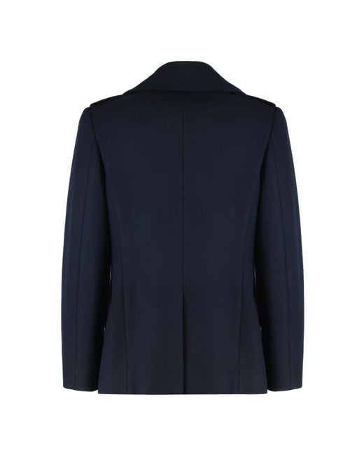 Dries Van Noten Blue Double-Breasted Coats for men