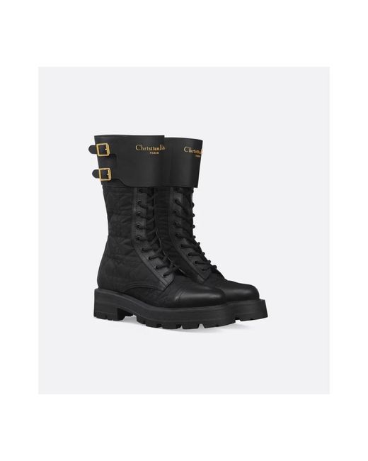 Dior Black Lace-Up Boots