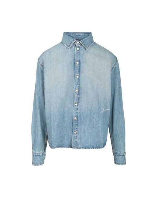 Jacquemus Blue Light Denim Shirt for men