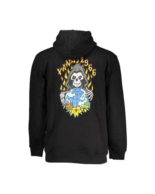Vans Hoodies & Sweatvesten ,Zwart ,Katoen Klassiek Zwart Hoodie Fleece Sweater in het Black voor heren