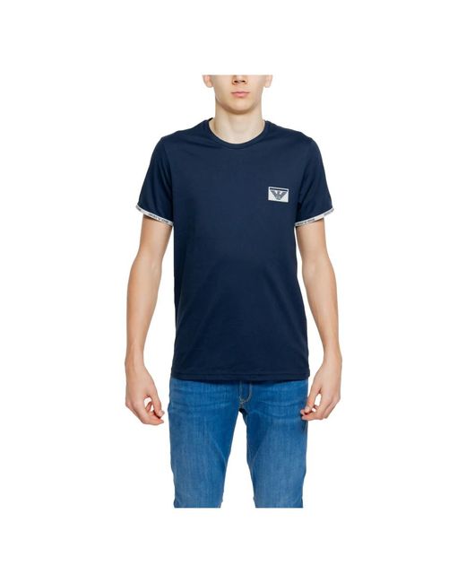 Emporio Armani Baumwoll t-shirt frühling/sommer kollektion in Blue für Herren