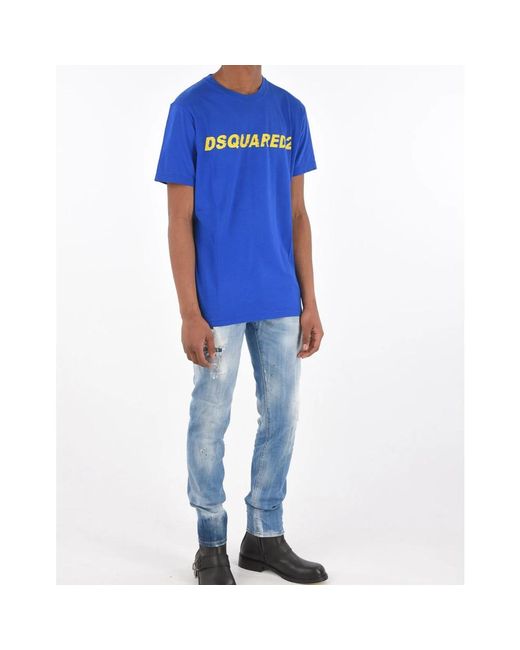 DSquared² T-Shirts in het Blue voor heren