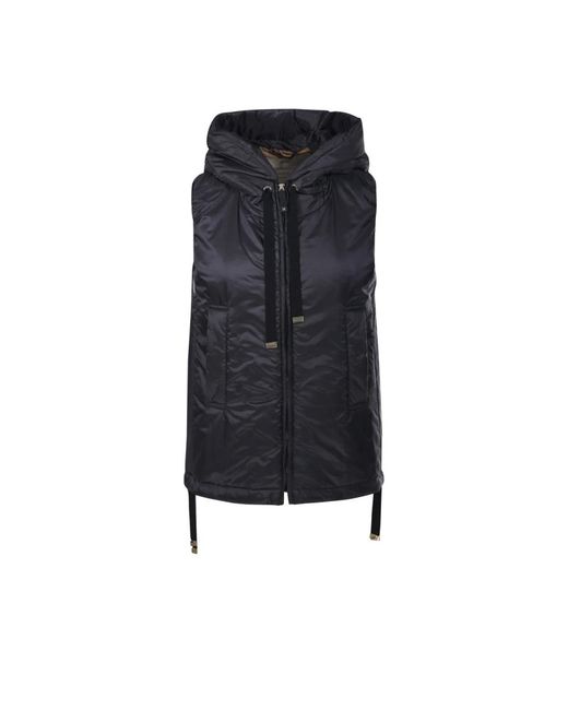 Max Mara Greengo Quilted Waist Coat in het Blue