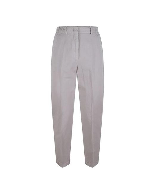 Incotex Wide Trousers in het Gray