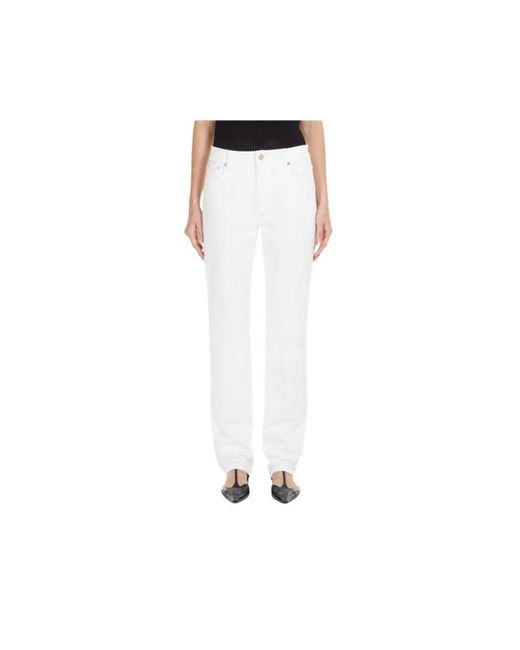 Max Mara White Baumwollhose Array Groß