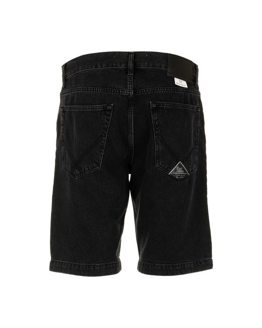 Roy Rogers Black Denim Shorts for men