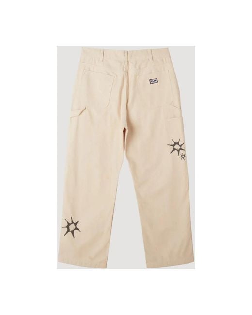 Obey Natural Straight Trousers for men
