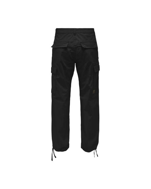 Only & Sons Black Straight Trousers for men