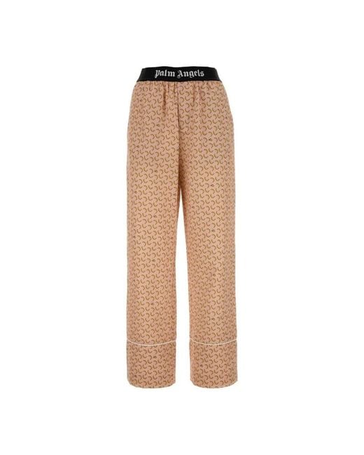 Palm Angels Natural Wide Trousers