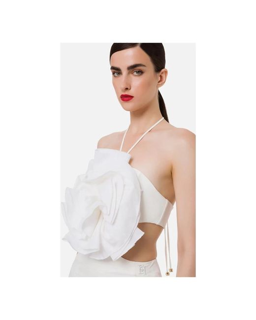 Elisabetta Franchi White Short Dresses