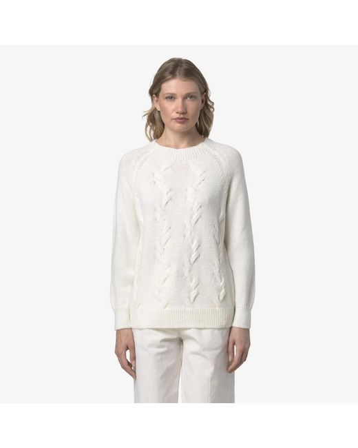 K-Way Lysa Pull Over in het White