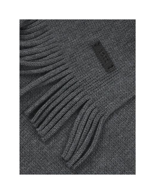 HUGO Gray Winter Scarves for men