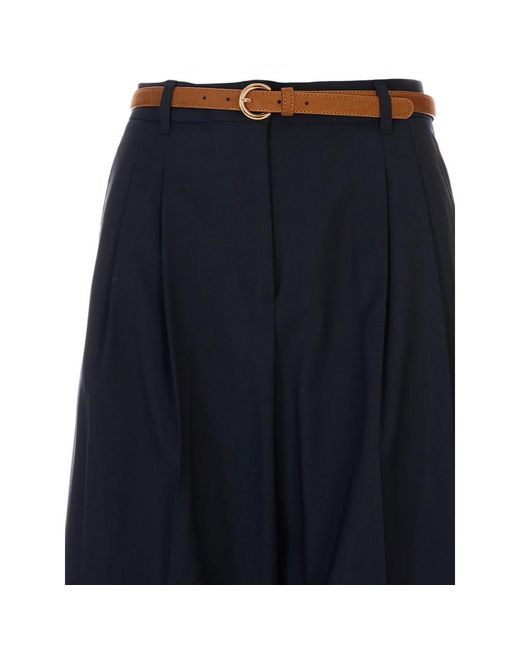 Max Mara Blue Straight Trousers