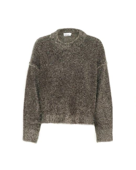 Karen By Simonsen Gray Weicher Strickpullover Thunderstorm
