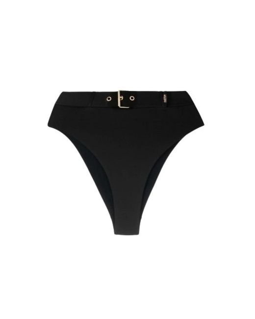 Bikini de cintura alta con cierre de hebilla Moschino de color Black