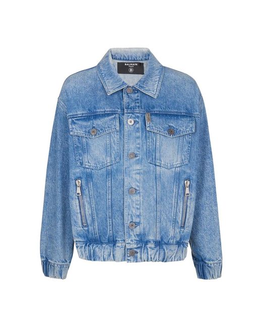 Balmain Jackets > Denim Jackets in het Blue voor heren