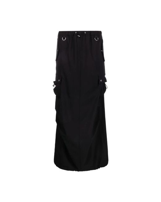 Coperni Rokken ,Zwart ,Wol Tailored Cargo Maxi Rok in het Black