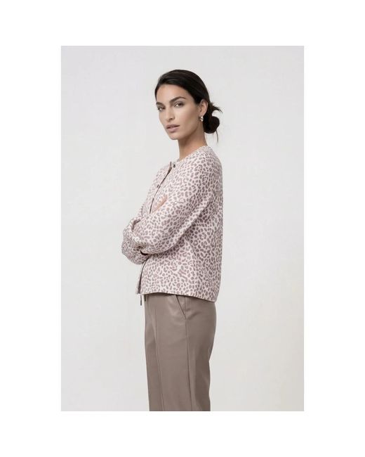 Monari Leopard Cardigan in het Brown