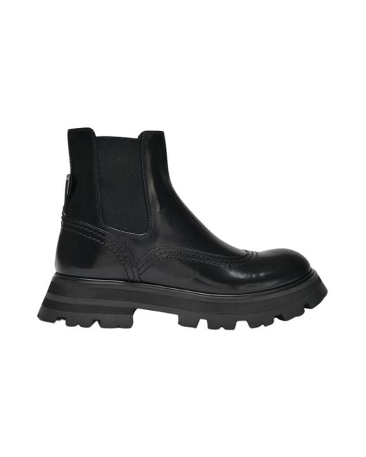 Alexander McQueen Black Chelsea Boots
