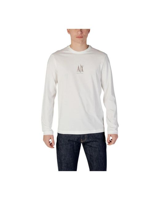 Long Sleeve Tops ARMANI EXCHANGE pour homme en coloris White