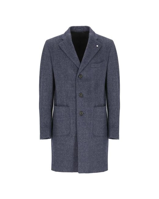 Lubiam Jassen ,Blauw ,Alpaca Blend Jas in het Blue voor heren