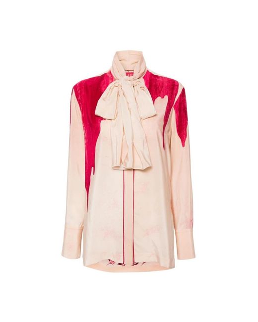 F.R.S For Restless Sleepers Zijden Shirt Met Palmboomprint in het Pink