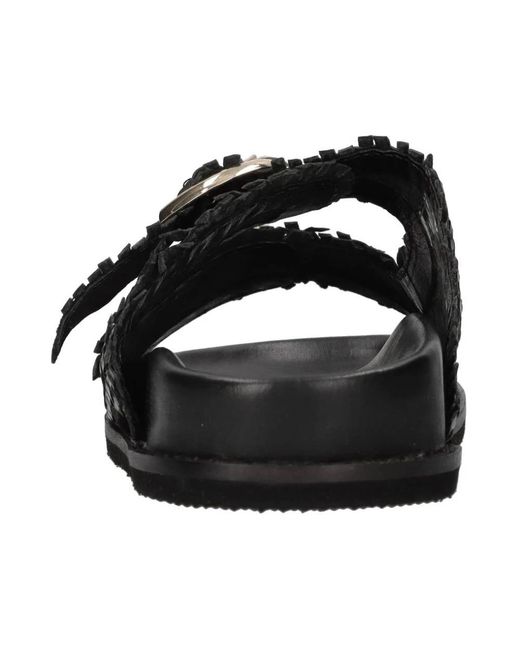 Emanuélle Vee Leather Mule in het Black