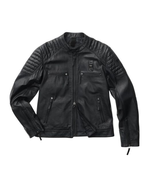 Leather Jackets di Blauer in Black da Uomo
