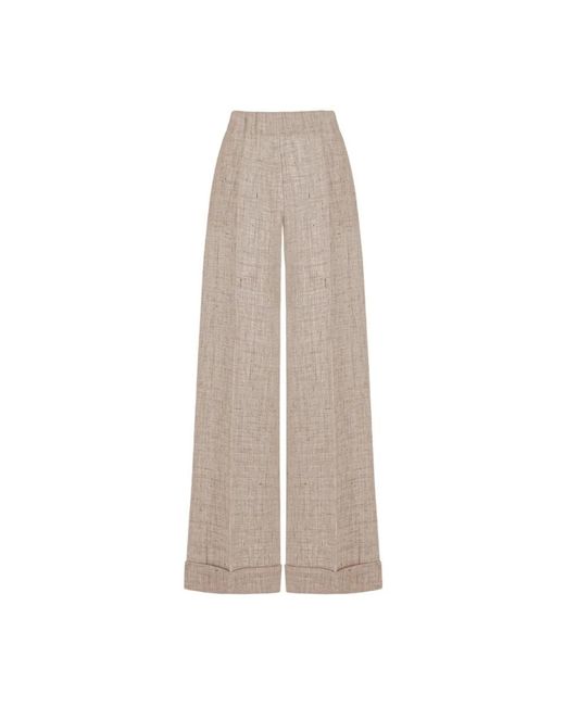 D.exterior Natural Wide Trousers