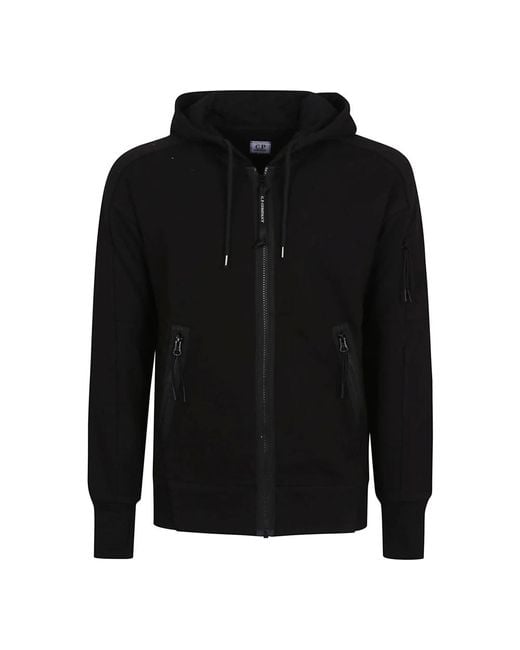 C P Company Zwarte Sweatshirt Met Ritssluiting in het Black voor heren