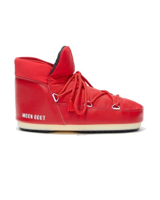 Zapatos de tacón de nylon rojos para mujer Moon Boot de color Red