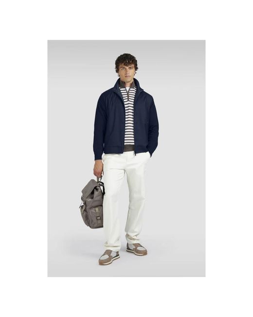 Paul & Shark Hoodies & Sweatvesten ,Blauw ,Wol Hybrid Riviera Merino Cardigan in het Blue voor heren