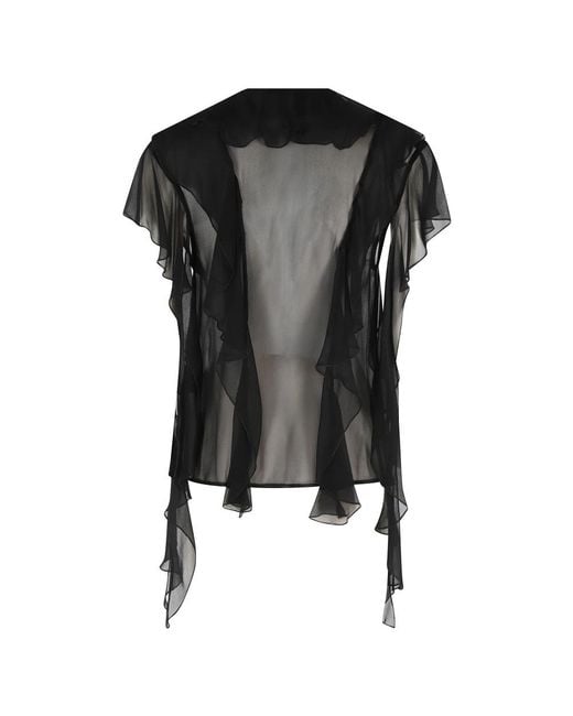 Erika Cavallini Semi Couture Black Blouses