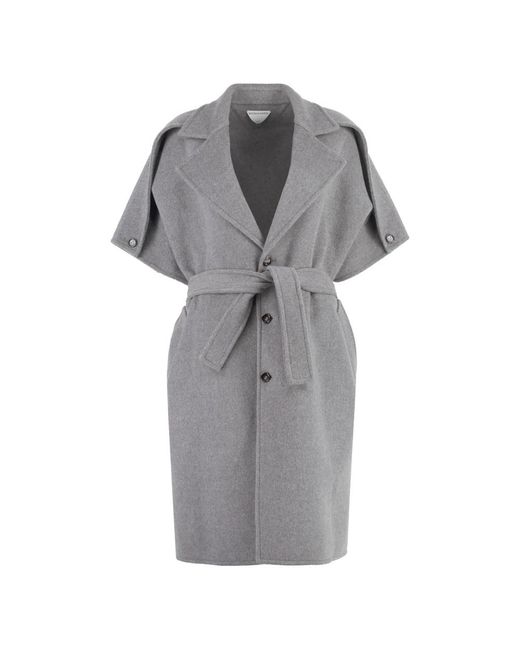 Bottega Veneta Gray Belted Coats