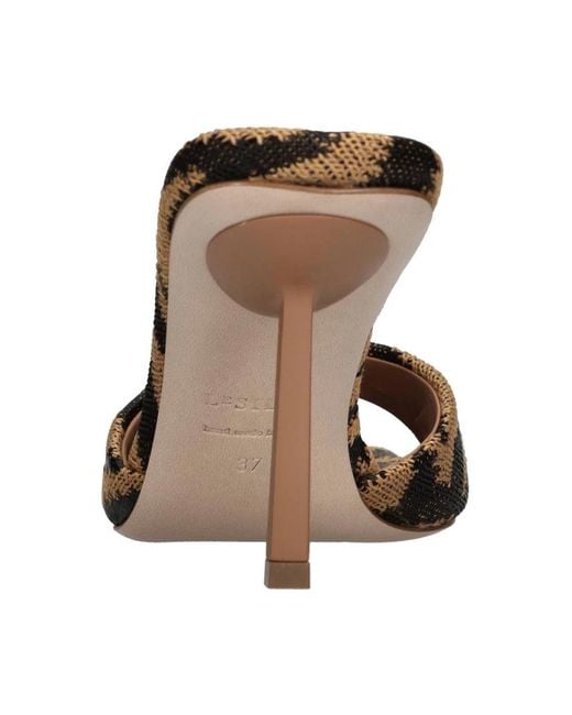 Le Silla Brown Heeled Mules