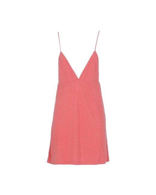 DSquared² Kleedjes ,Roze ,Glamoureuze Roze Strass Jurk in het Pink