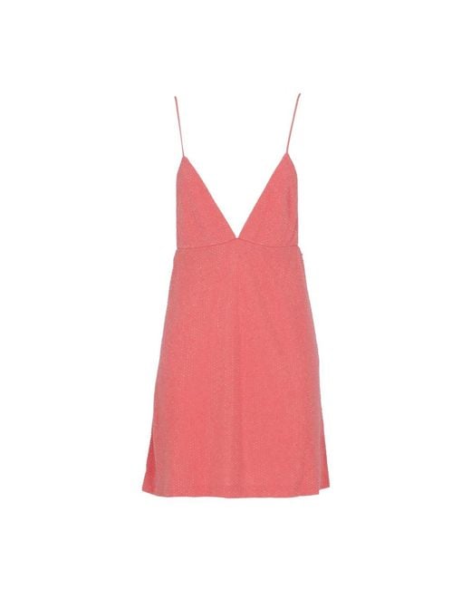 DSquared² Kleedjes ,Roze ,Glamoureuze Roze Strass Jurk in het Pink