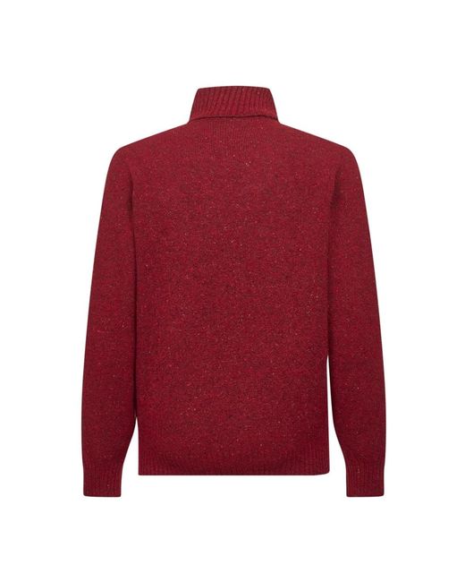 Turtlenecks di Brunello Cucinelli in Red da Uomo