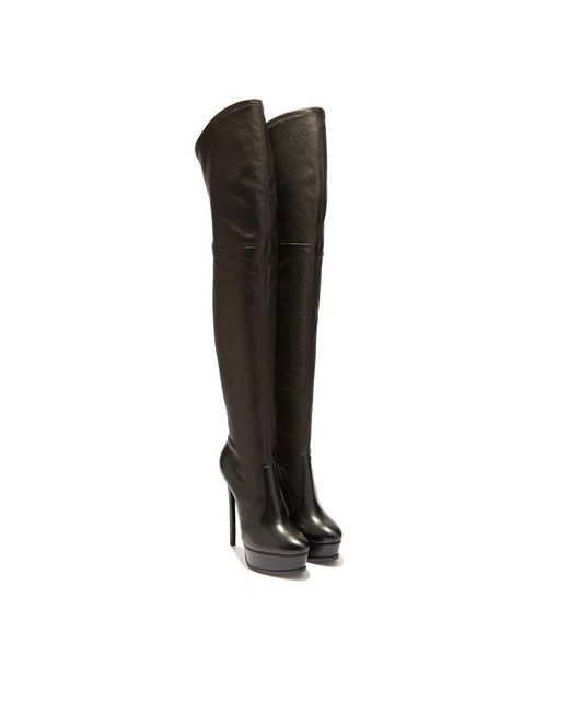 Casadei Hoge & Overknee Laarzen in het Black