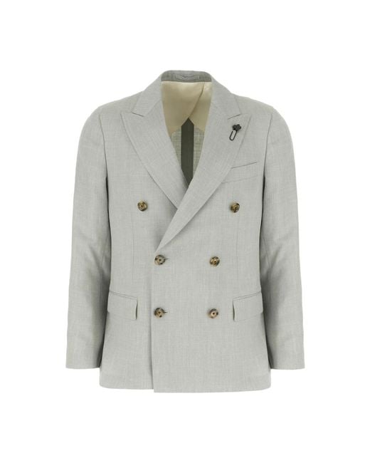 Lardini Double Breasted Suits in het Gray voor heren