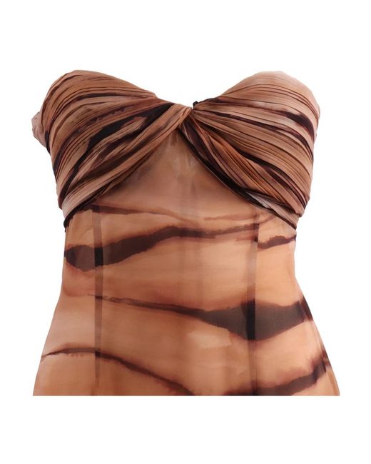 Elisabetta Franchi Brown Gowns