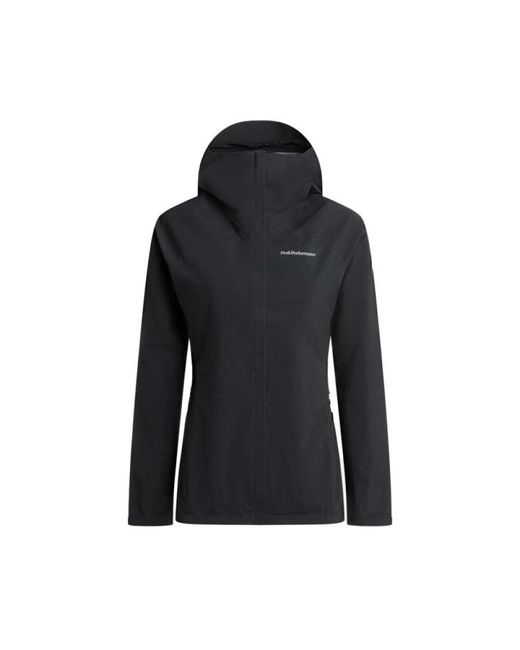 Peak Performance Fitness ,Zwart ,Polyester Daybreak Outdoor Shell in het Black