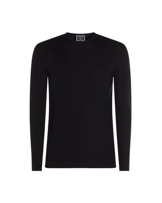 Giorgio Armani Black Cashmere Knitwear for men