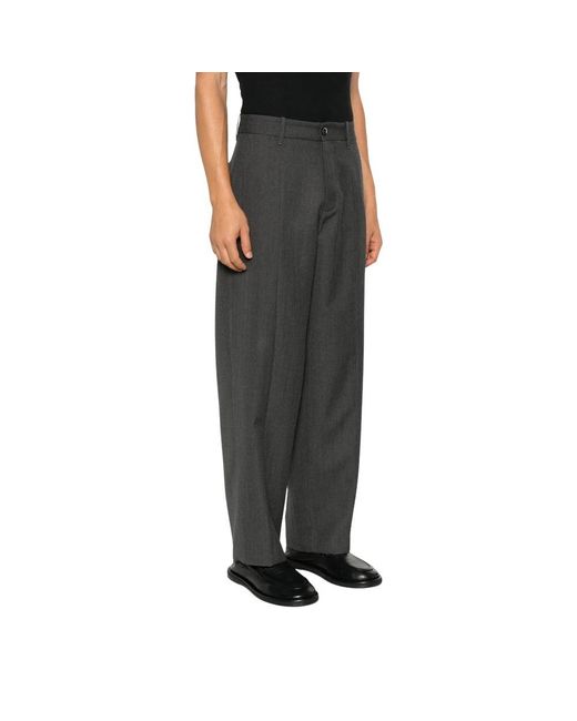 Nine:inthe:morning Black Wide Trousers for men