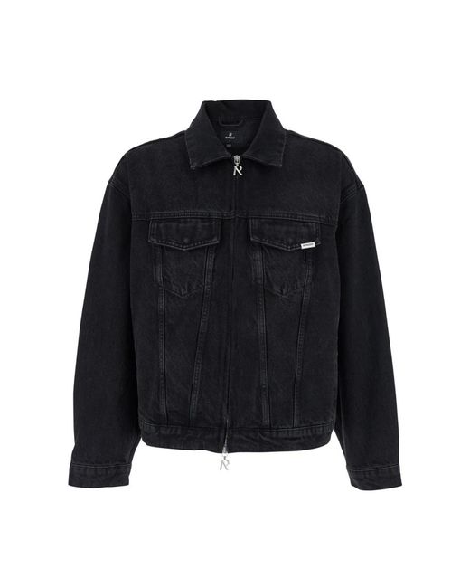 Represent Jassen ,Zwart ,Denim Zwarte Denim Jas in het Black voor heren
