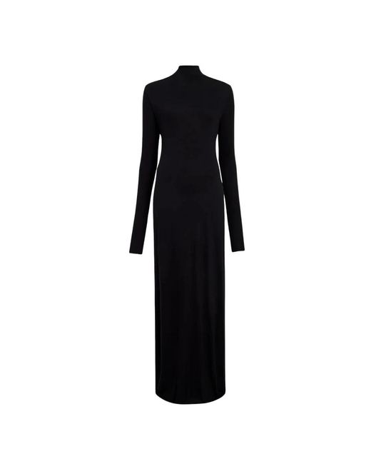 Khaite Kleedjes ,Zwart ,Zwarte Maxi Jurk Met Col in het Black